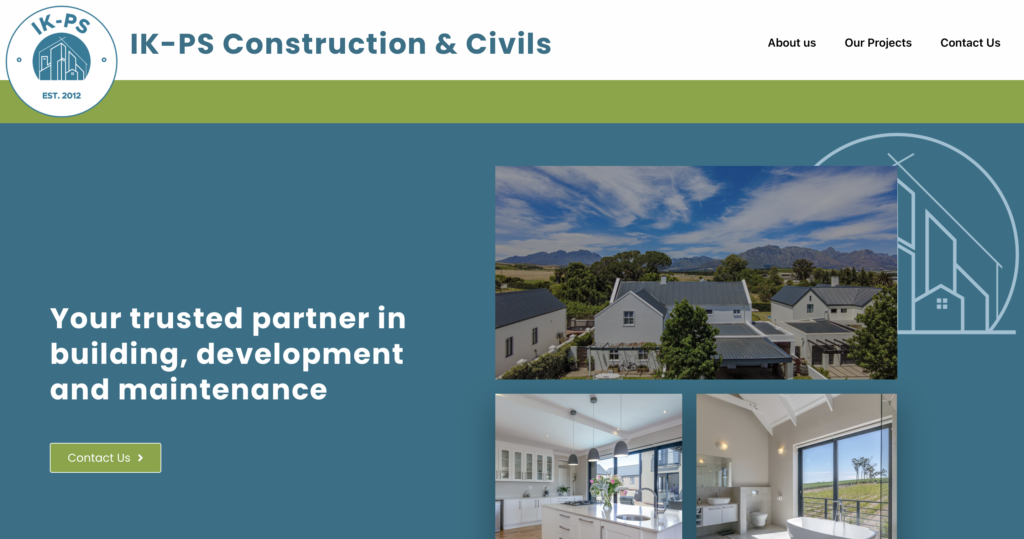 IK-PS Construction & Civils website screenshot